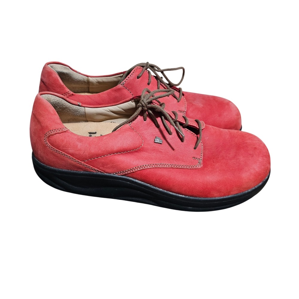 Finn Comfort Finnamic Shoes Pretoria Chili Red Leather Upper Women's US 9 UK 6.5